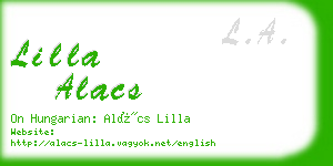 lilla alacs business card